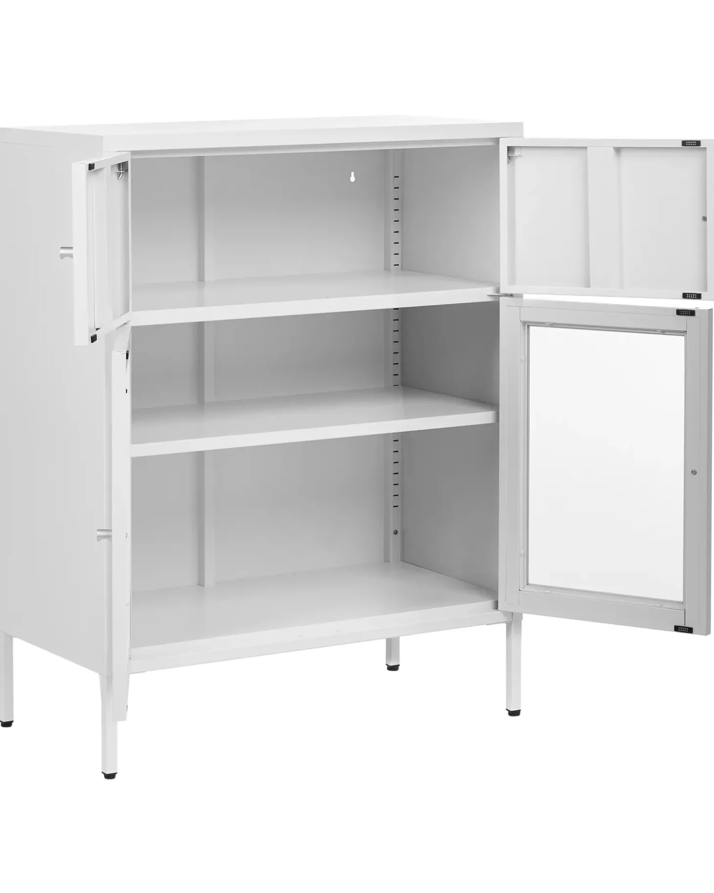 Discount Szafka ze szklanymi drzwiami ESHOLT Metal 80 cm Wszystko Do Przechowywania W Kuchni|Wszystko Do Przechowywania