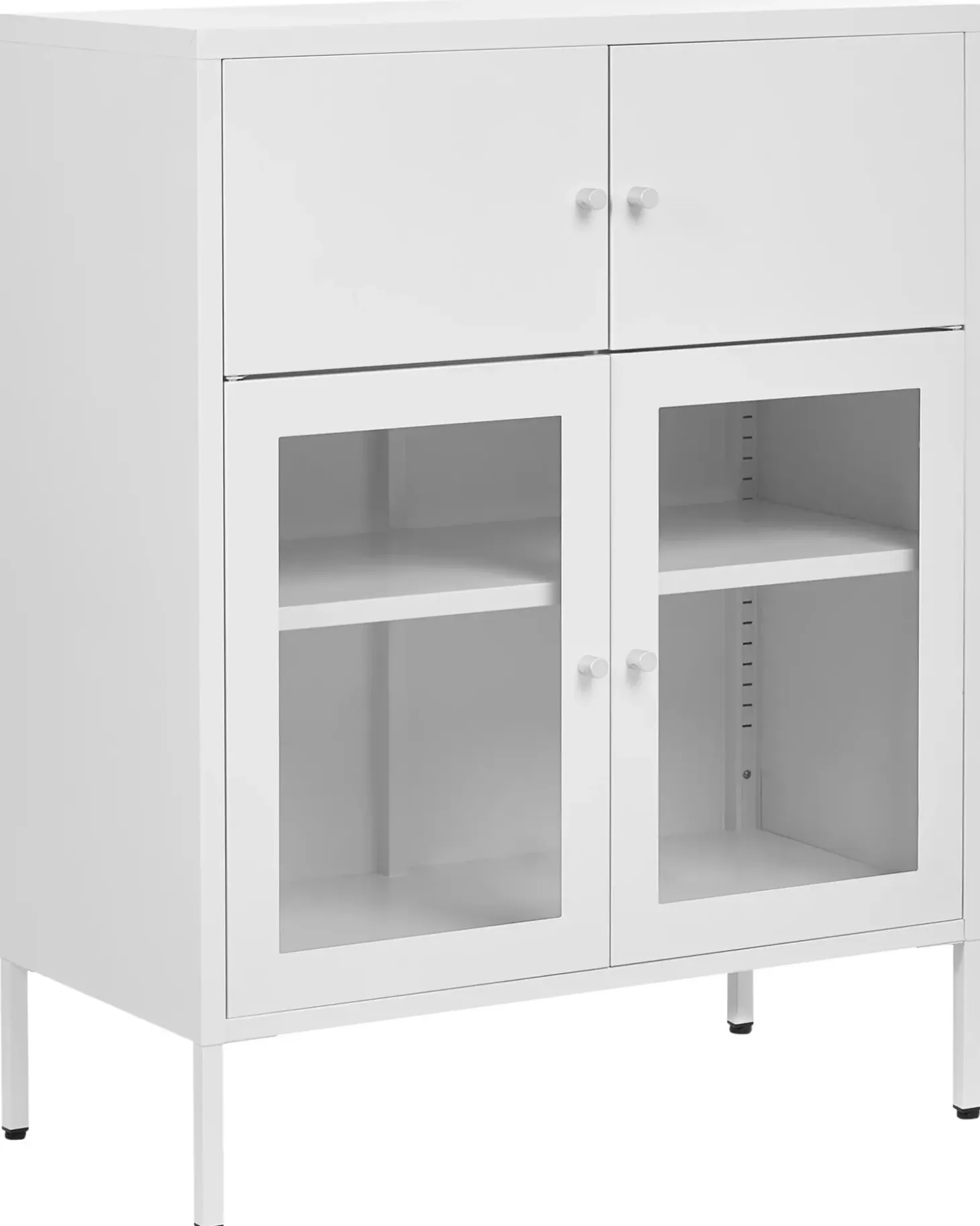 Discount Szafka ze szklanymi drzwiami ESHOLT Metal 80 cm Wszystko Do Przechowywania W Kuchni|Wszystko Do Przechowywania
