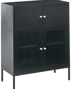 New Szafka ze szklanymi drzwiami ESHOLT Metal 80 cm Wszystko Do Przechowywania W Kuchni|Wszystko Do Przechowywania