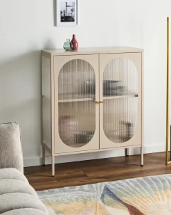 Sale Szafka ze szklanymi drzwiami SARRE Metal 90 cm Wszystko Do Przechowywania W Kuchni|Wszystko Do Przechowywania