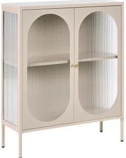 Sale Szafka ze szklanymi drzwiami SARRE Metal 90 cm Wszystko Do Przechowywania W Kuchni|Wszystko Do Przechowywania