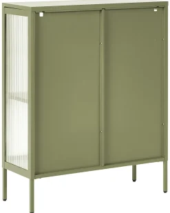Outlet Szafka ze szklanymi drzwiami SARRE Metal 90 cm Wszystko Do Przechowywania W Kuchni|Wszystko Do Przechowywania