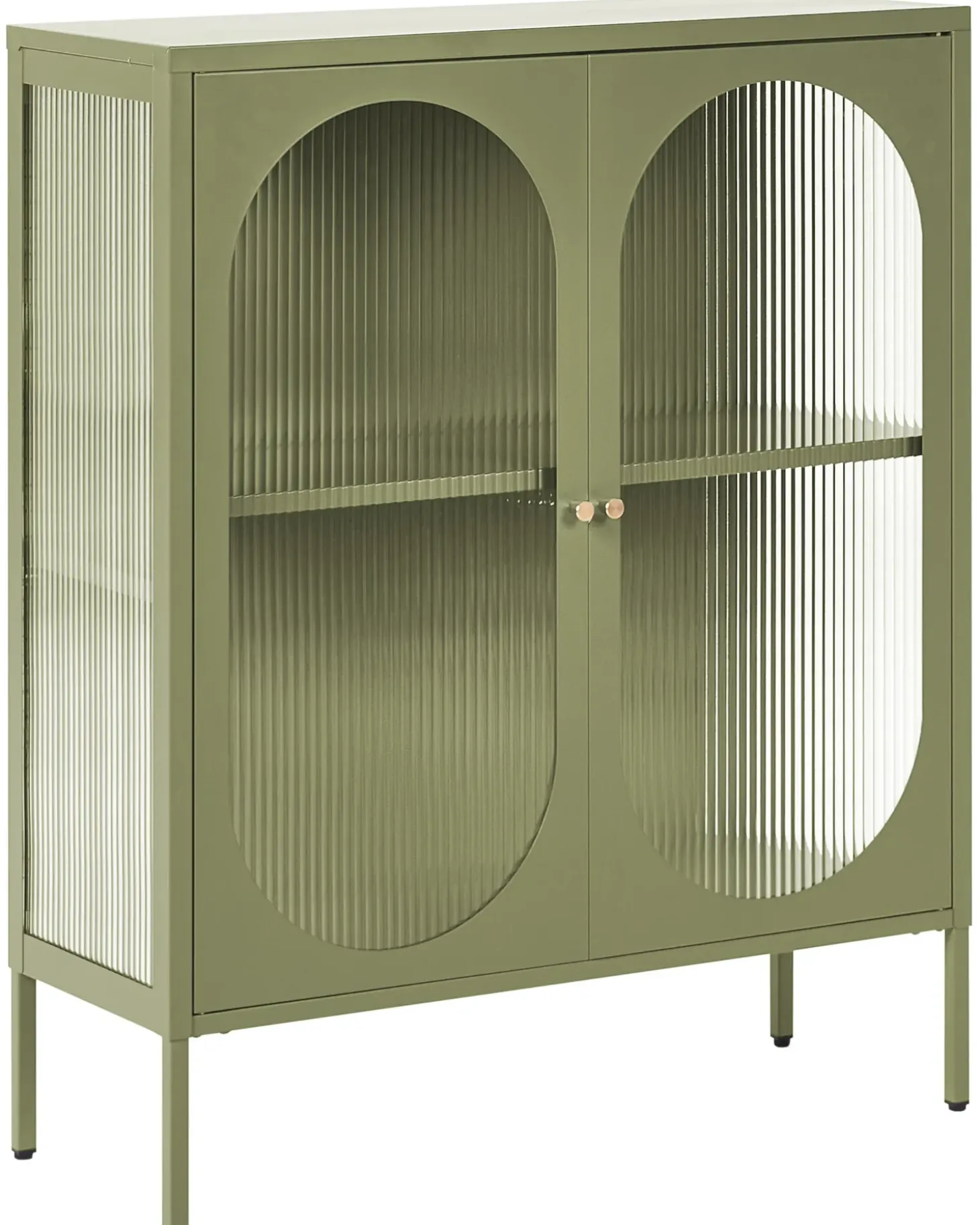 Outlet Szafka ze szklanymi drzwiami SARRE Metal 90 cm Wszystko Do Przechowywania W Kuchni|Wszystko Do Przechowywania