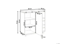 Discount Szafka z funkcją biurka FLOMOT Biały 80 cm 40/80 cm Składane Dzieci Wszystkie Biurka|Biurka Domowe