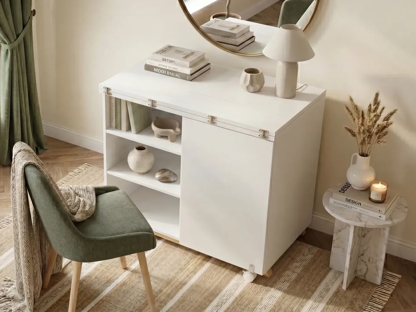 Discount Szafka z funkcją biurka FLOMOT Biały 80 cm 40/80 cm Składane Dzieci Wszystkie Biurka|Biurka Domowe