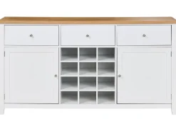 Clearance Szafka z półką na wino LUCASTON Biały Szafki I Komody|Szafki I Komody