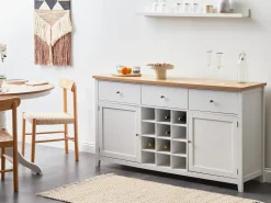 Clearance Szafka z półką na wino LUCASTON Biały Szafki I Komody|Szafki I Komody
