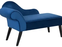 Clearance BIARRITZ Welur Granatowy Szezlongi|Wszystkie Sofy