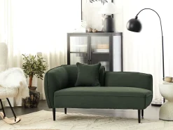 Clearance Szezlong CHEVANNES Boucle Ciemnozielony Szezlongi|Wszystkie Sofy