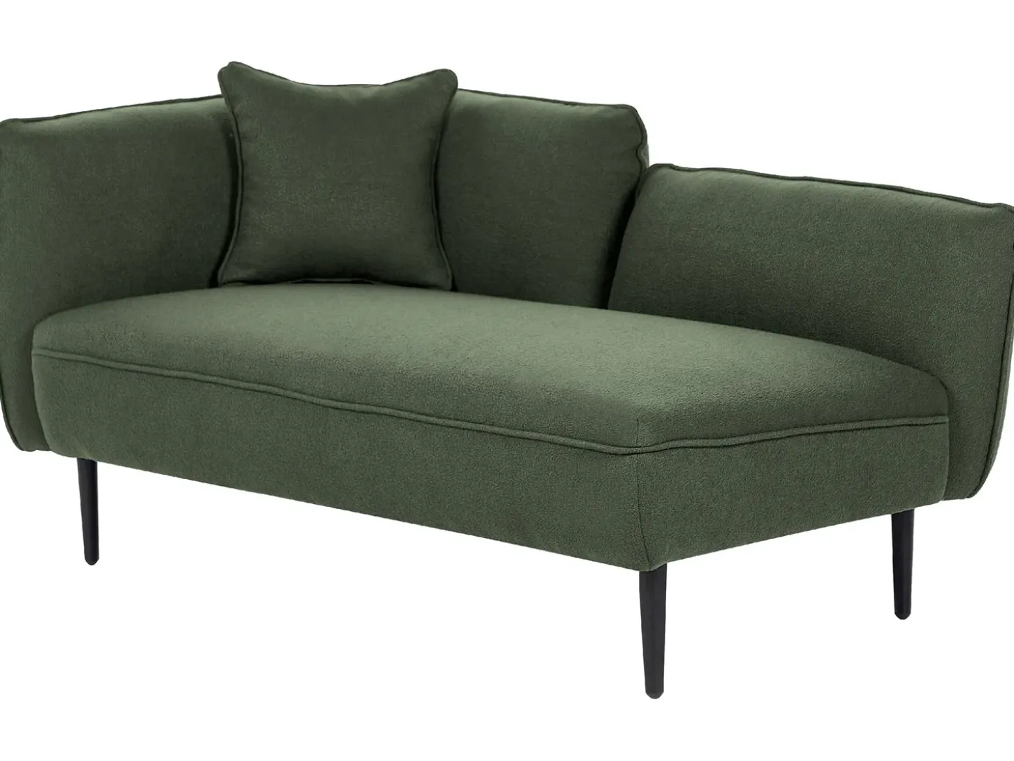 Clearance Szezlong CHEVANNES Boucle Ciemnozielony Szezlongi|Wszystkie Sofy