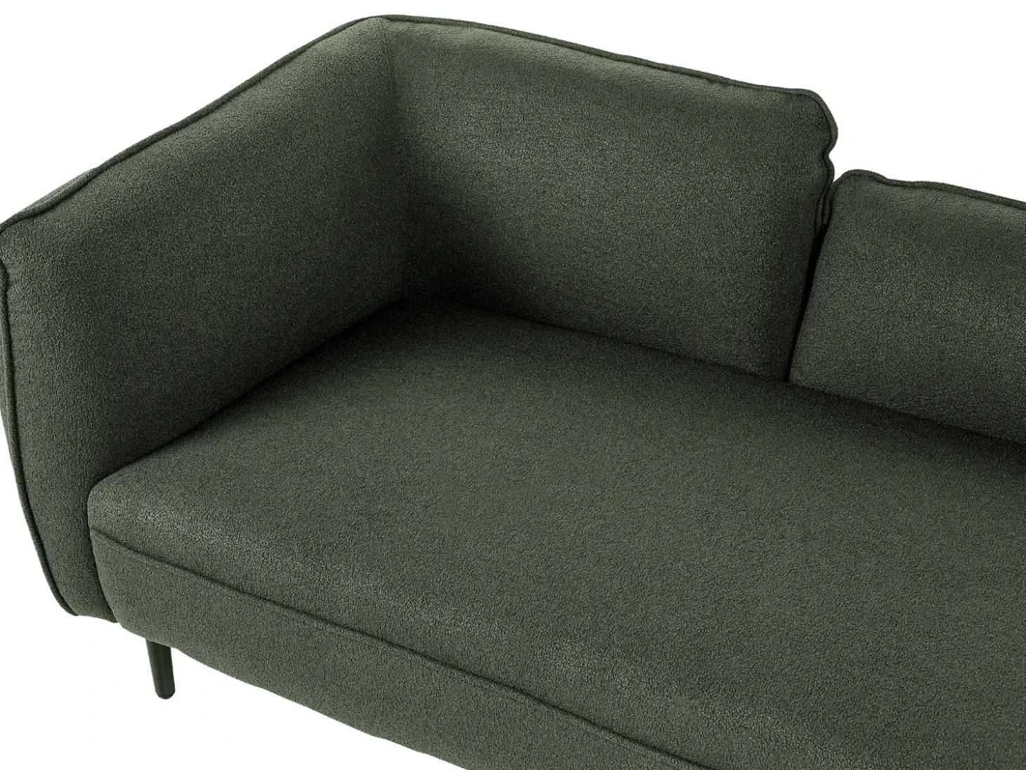 Clearance Szezlong CHEVANNES Boucle Ciemnozielony Szezlongi|Wszystkie Sofy