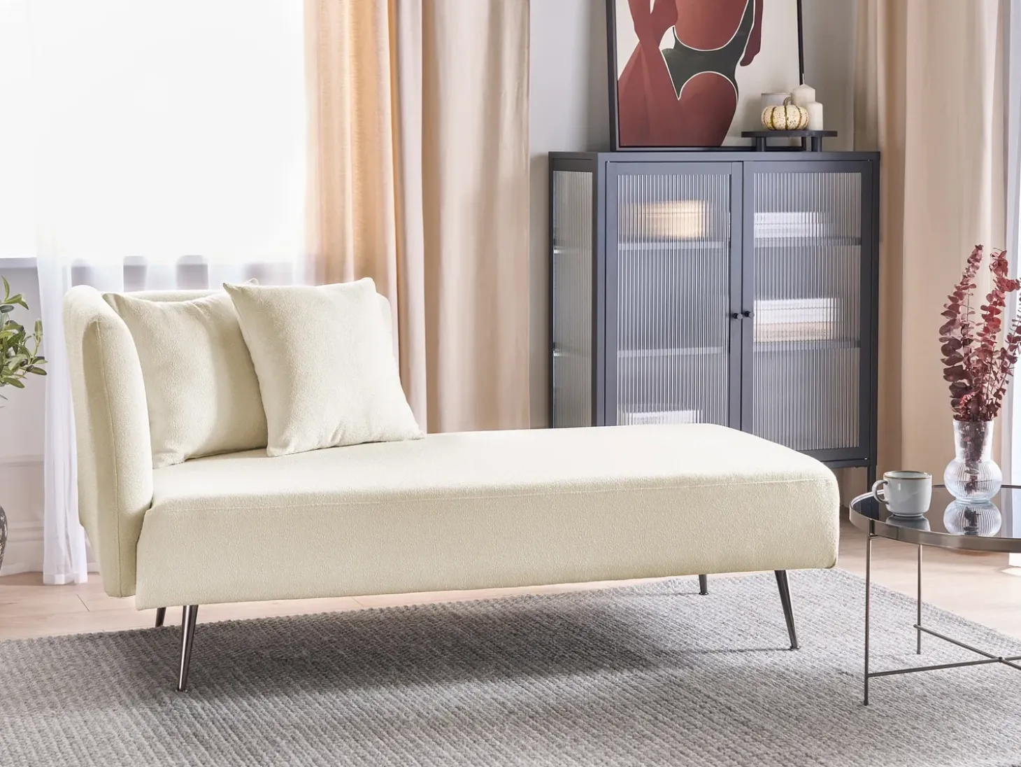 Discount Szezlong lewostronny RIOM Złamana biel Szezlongi|Wszystkie Sofy