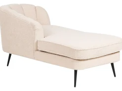 Clearance Szezlong prawostronny ALLIER Boucle Jasnobeżowy Szezlongi|Wszystkie Sofy