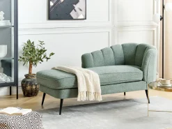 Clearance Szezlong ALLIER Boucle Zielony Szezlongi|Wszystkie Sofy