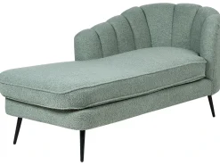 Clearance Szezlong ALLIER Boucle Zielony Szezlongi|Wszystkie Sofy