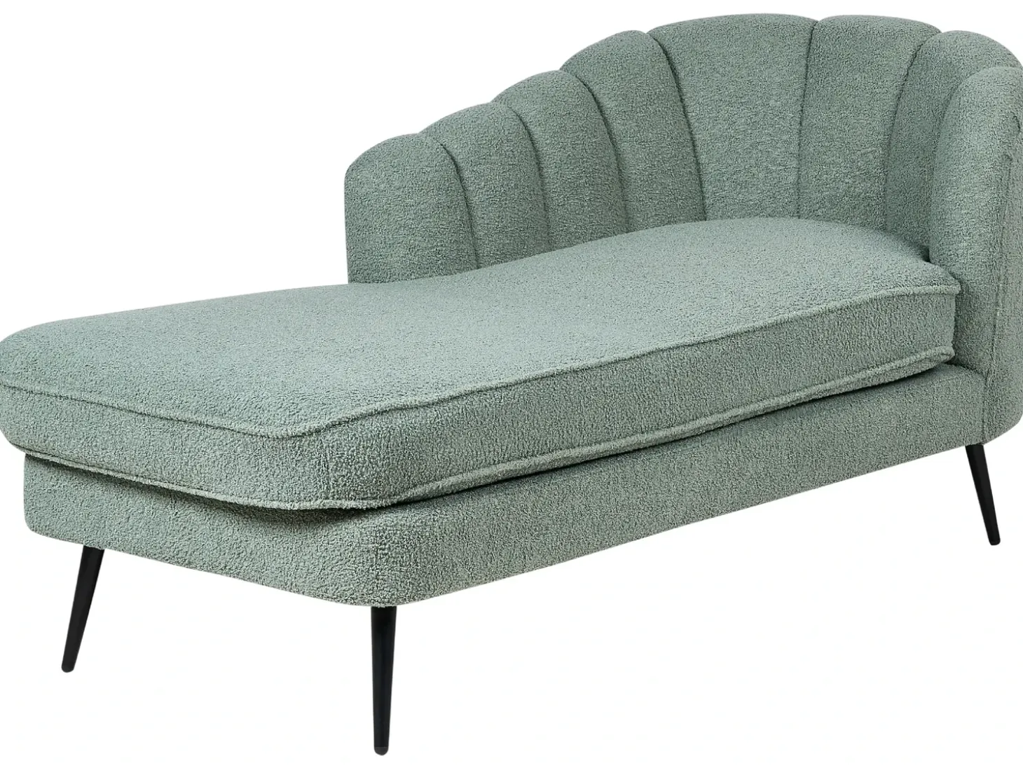 Clearance Szezlong ALLIER Boucle Zielony Szezlongi|Wszystkie Sofy
