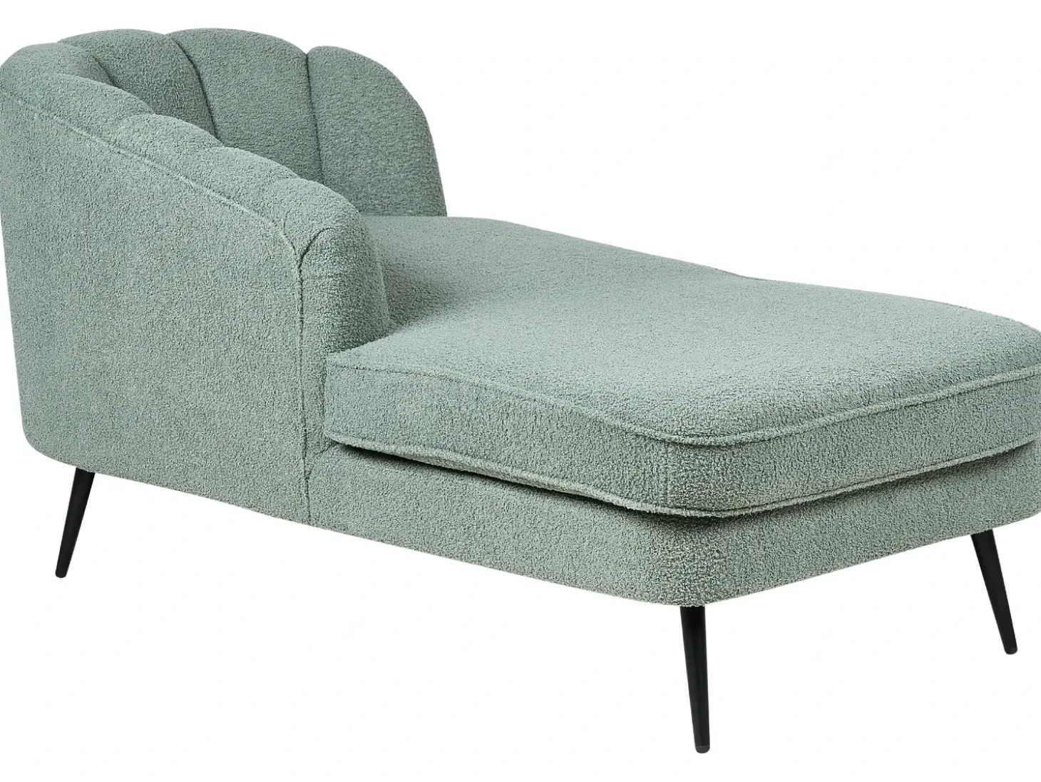 Clearance Szezlong ALLIER Boucle Zielony Szezlongi|Wszystkie Sofy