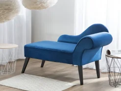 Sale BIARRITZ Welur Granatowy Szezlongi|Wszystkie Sofy
