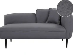 Discount Szezlong CHEVANNES Boucle Ciemnoszary Szezlongi|Wszystkie Sofy