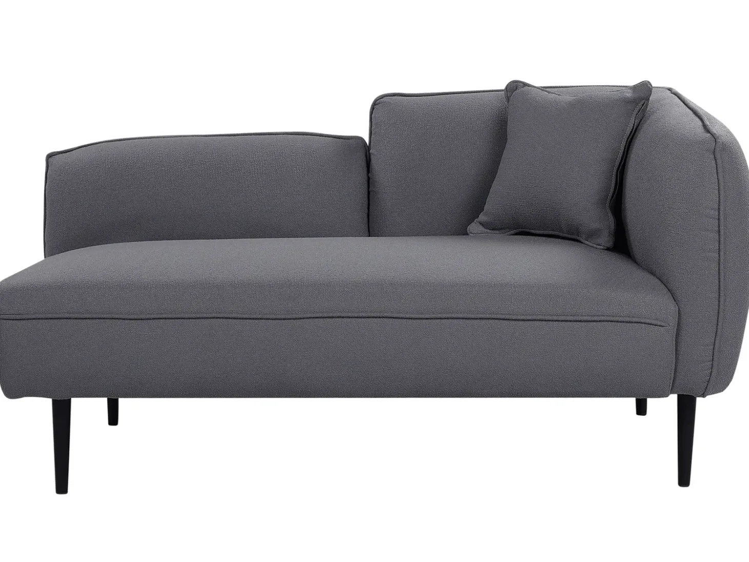 Discount Szezlong CHEVANNES Boucle Ciemnoszary Szezlongi|Wszystkie Sofy
