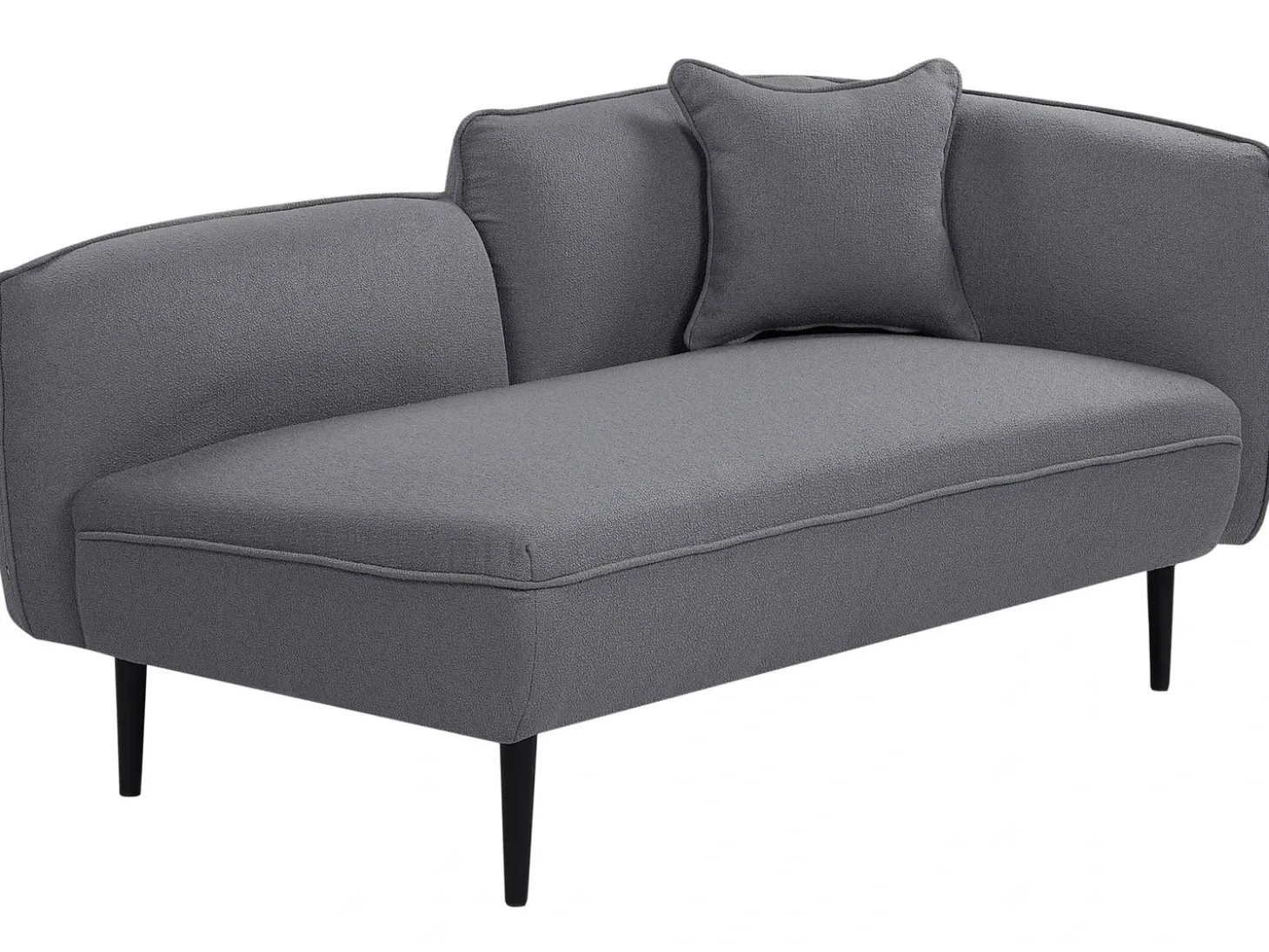 Discount Szezlong CHEVANNES Boucle Ciemnoszary Szezlongi|Wszystkie Sofy