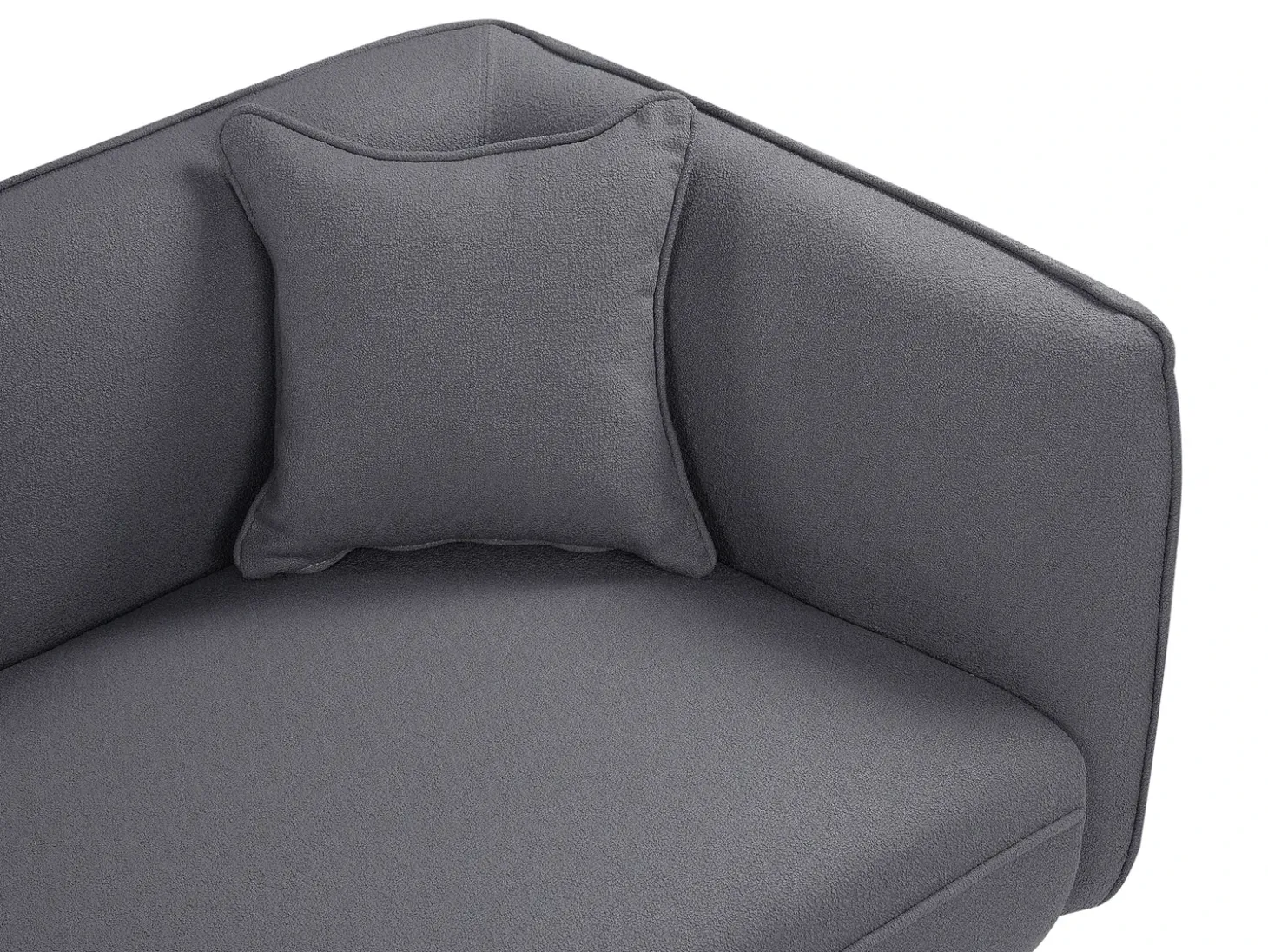 Discount Szezlong CHEVANNES Boucle Ciemnoszary Szezlongi|Wszystkie Sofy
