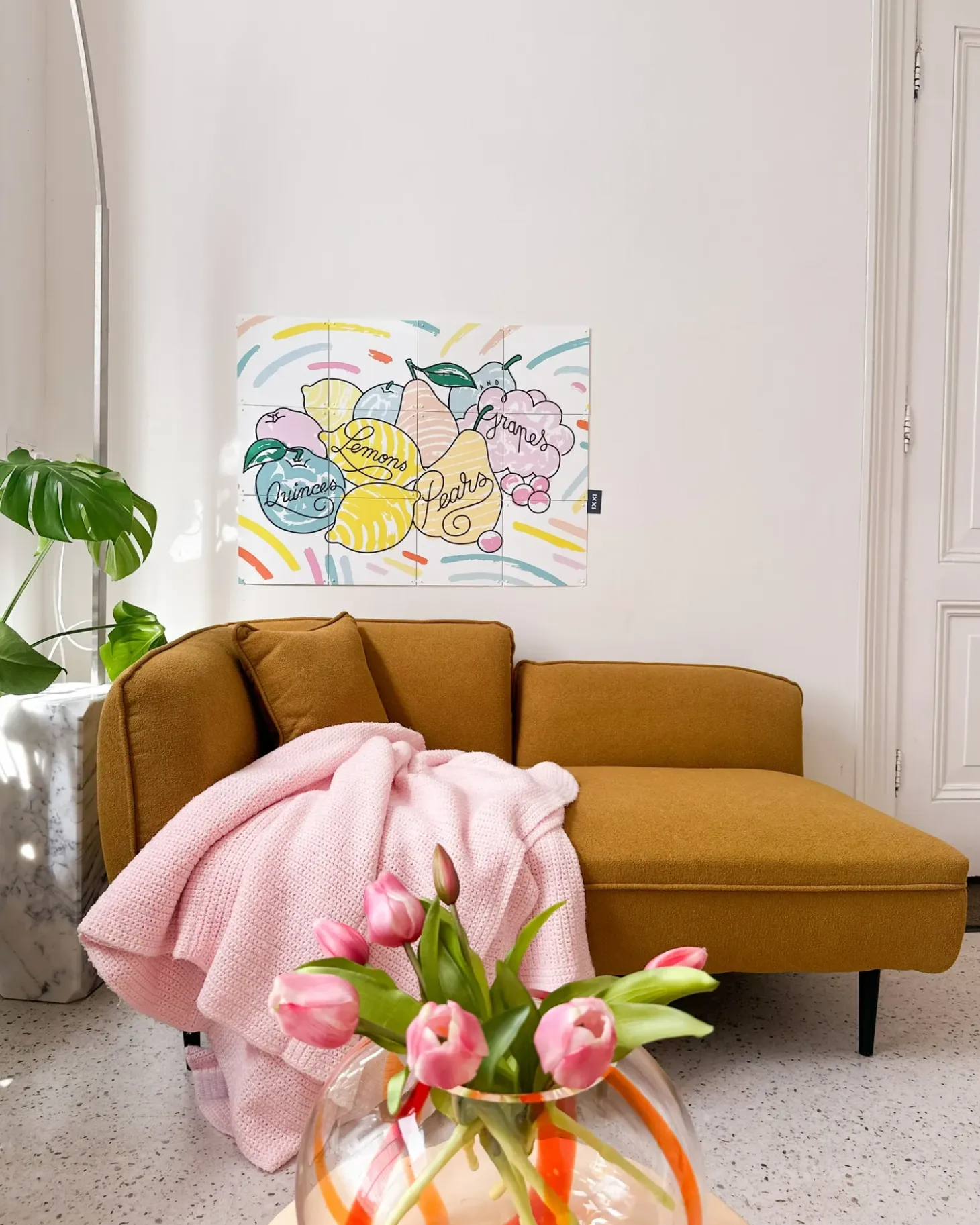 Discount Szezlong CHEVANNES Boucle Musztardowy Szezlongi|Wszystkie Sofy