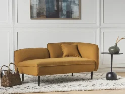 Discount Szezlong CHEVANNES Boucle Musztardowy Szezlongi|Wszystkie Sofy