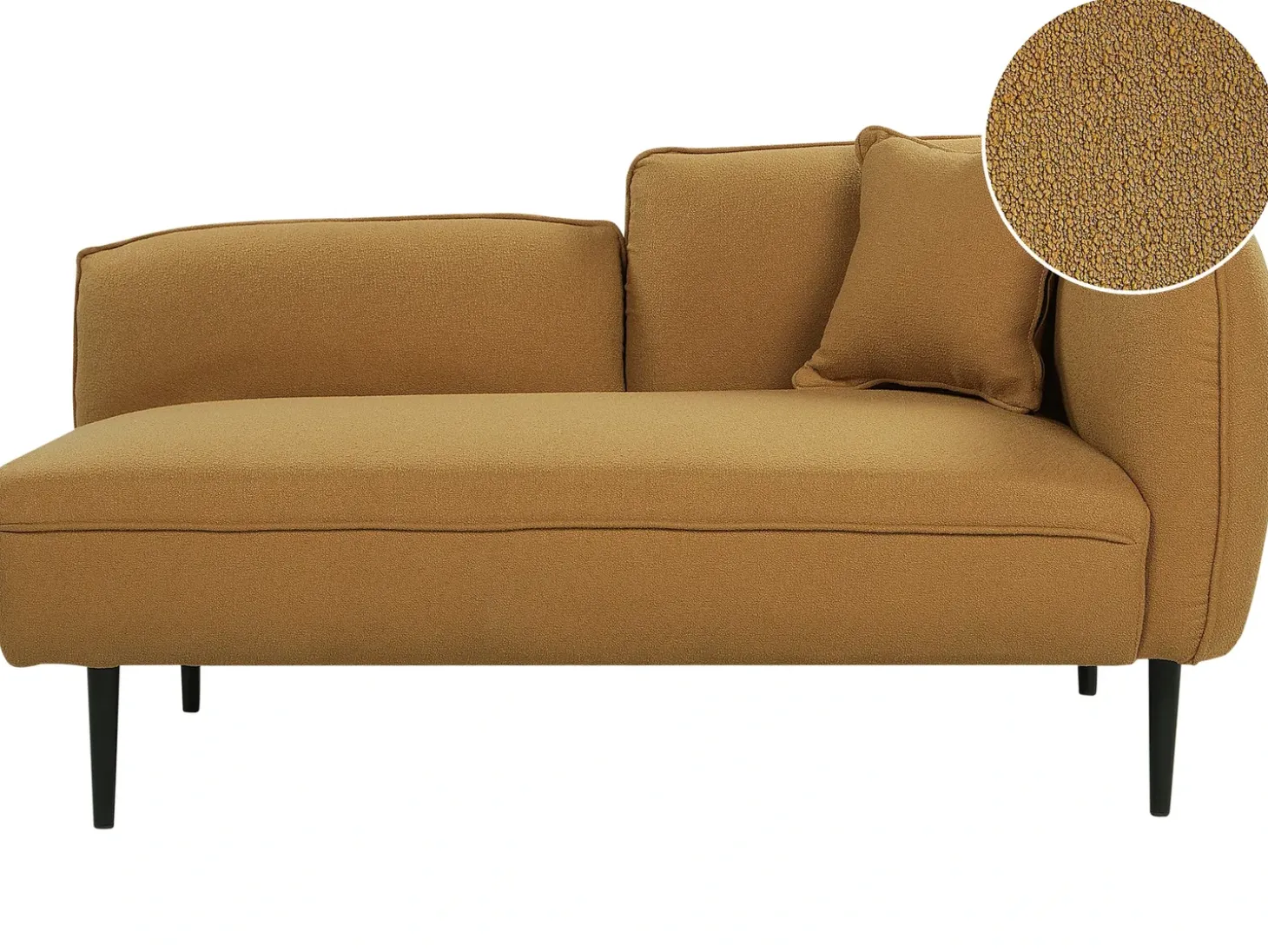 Discount Szezlong CHEVANNES Boucle Musztardowy Szezlongi|Wszystkie Sofy