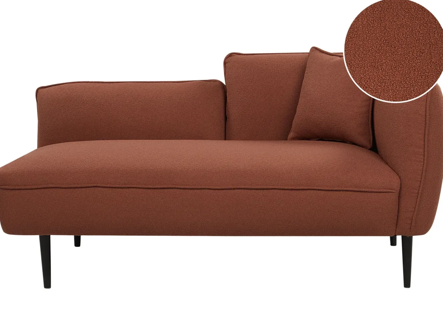 Clearance Szezlong CHEVANNES Boucle Bordowy Szezlongi|Wszystkie Sofy