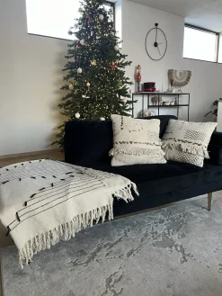 New Szezlong MIRAMAS Welur Czarny Szezlongi|Wszystkie Sofy