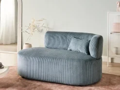 Best VANVEY Sztruks Niebieski Szezlongi|Wszystkie Sofy