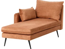 Discount Szezlong prawostronny YERRES Pomarańczowy Szezlongi|Wszystkie Sofy