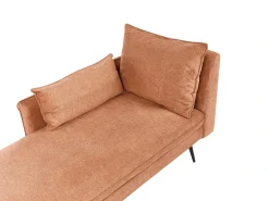 Discount Szezlong prawostronny YERRES Pomarańczowy Szezlongi|Wszystkie Sofy