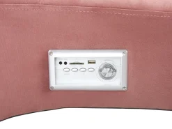 New Szezlong SIMORRE Welur Pastelowy róż Wbudowany głośnik Bluetooth Szezlongi|Wszystkie Sofy