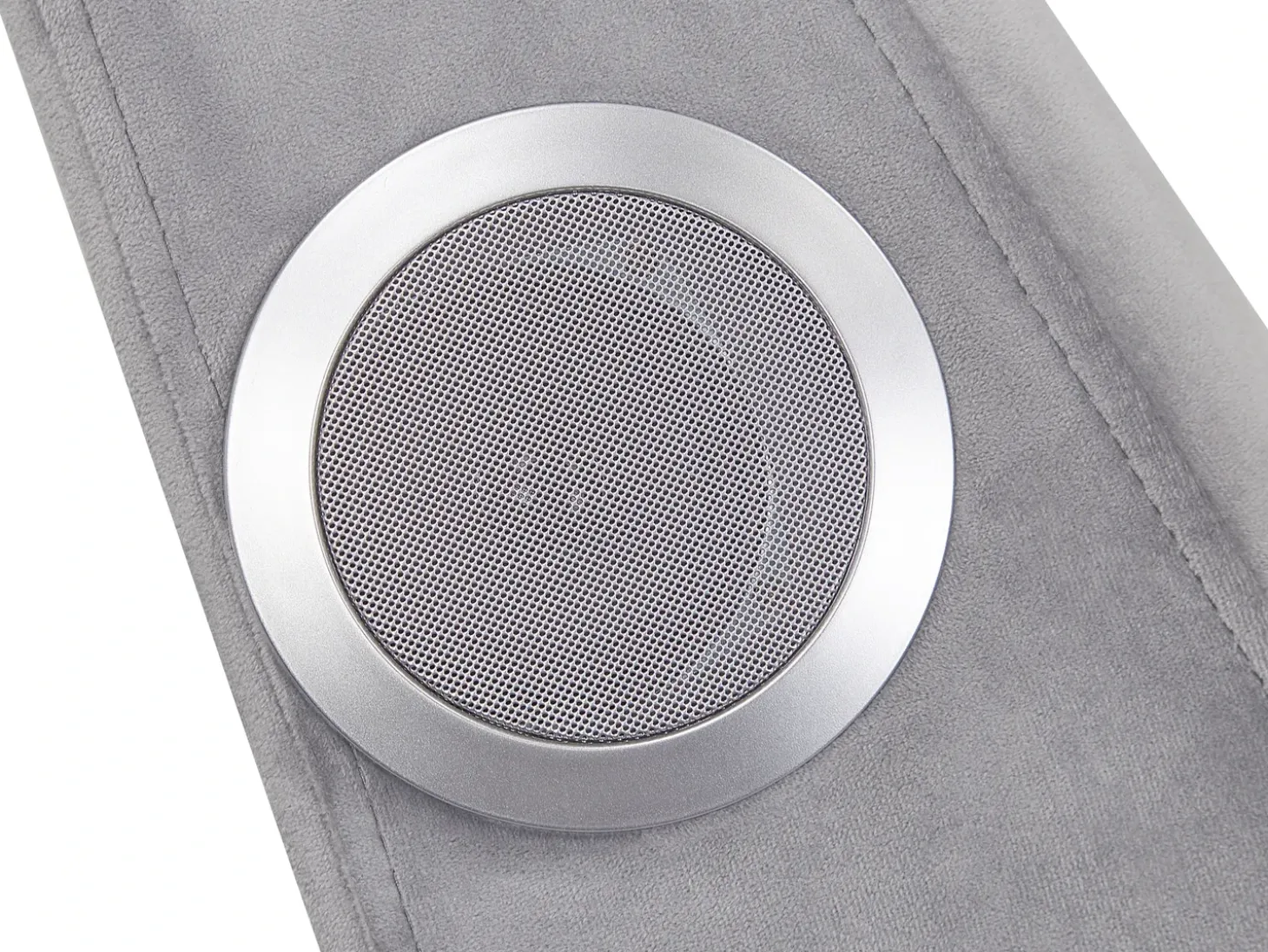 Hot Szezlong SIMORRE Welur Szary Wbudowany głośnik Bluetooth Szezlongi|Wszystkie Sofy