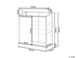 Szklarnia balkonowa LECCE Srebrny 59 cm