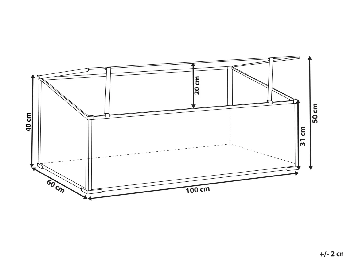 Szklarnia ogrodowa CARFIZZI Srebrny 60 cm