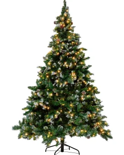 Sztuczna choinka świąteczna LED PALOMAR 180 cm Ciemnozielony