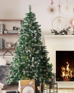 Sztuczna choinka świąteczna LED PALOMAR 180 cm Ciemnozielony