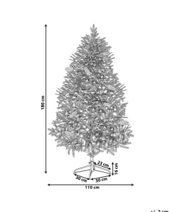 Sztuczna choinka świąteczna LED PALOMAR 180 cm Ciemnozielony