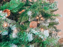 Sztuczna choinka świąteczna LED PALOMAR 180 cm Ciemnozielony
