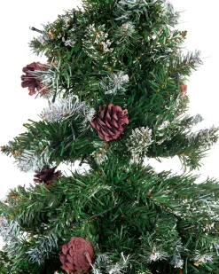 Sztuczna choinka świąteczna LED PALOMAR 180 cm Ciemnozielony