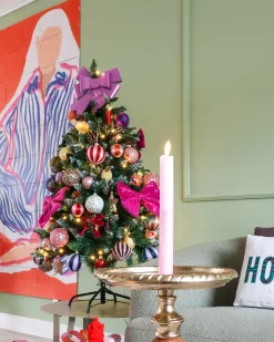 Sztuczna choinka świąteczna LED PALOMAR 120 cm Ciemnozielony