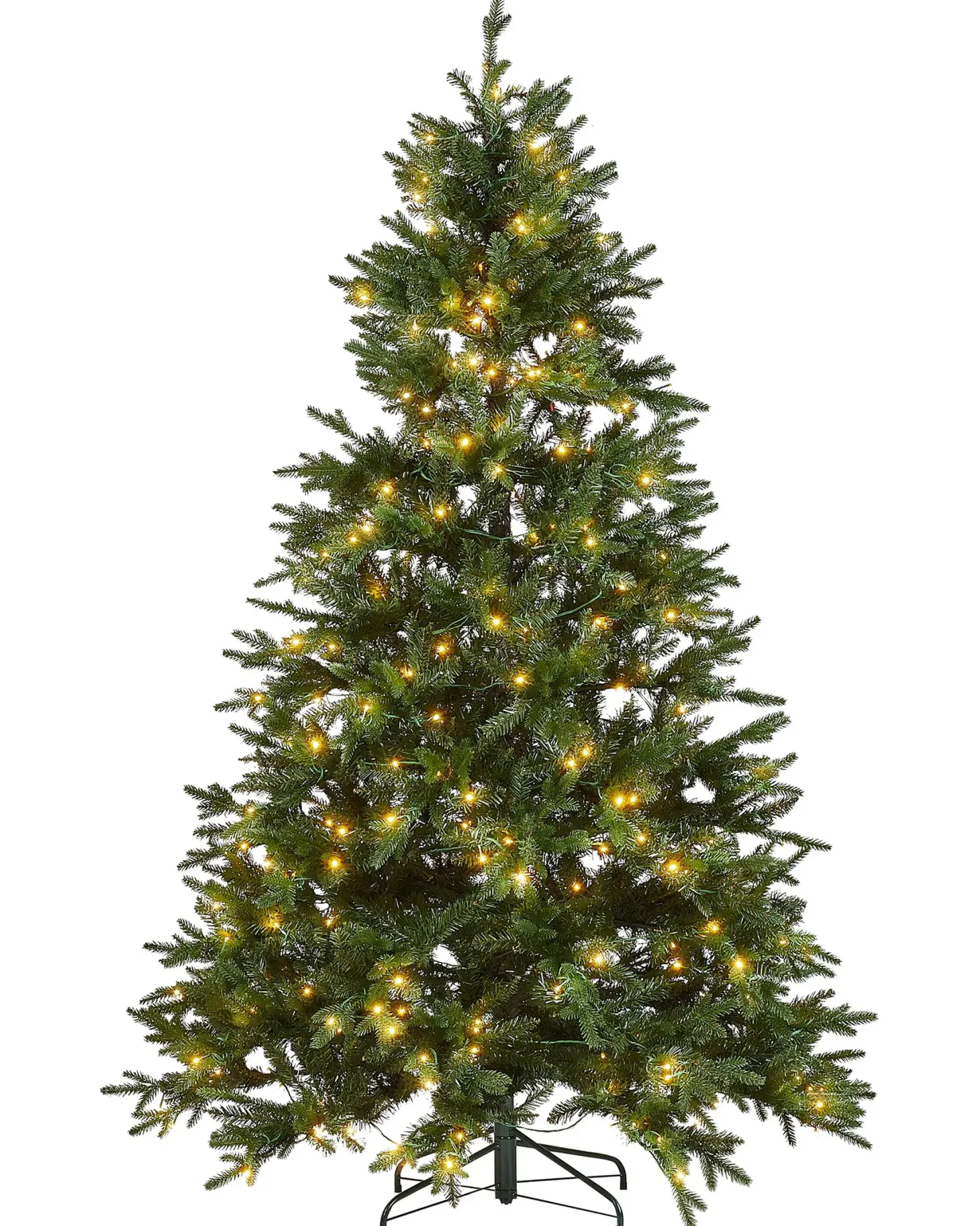 Sztuczna choinka świąteczna LED FIDDLE 210 cm Zielony