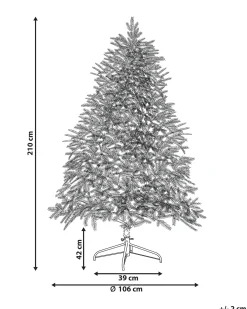 Sztuczna choinka świąteczna LED FIDDLE 210 cm Zielony