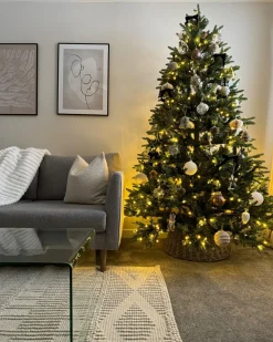 Sztuczna choinka świąteczna LED FIDDLE 210 cm Zielony