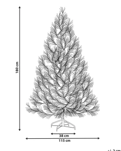 Sztuczna choinka świąteczna TALBOT 180 cm Jasnobrązowy