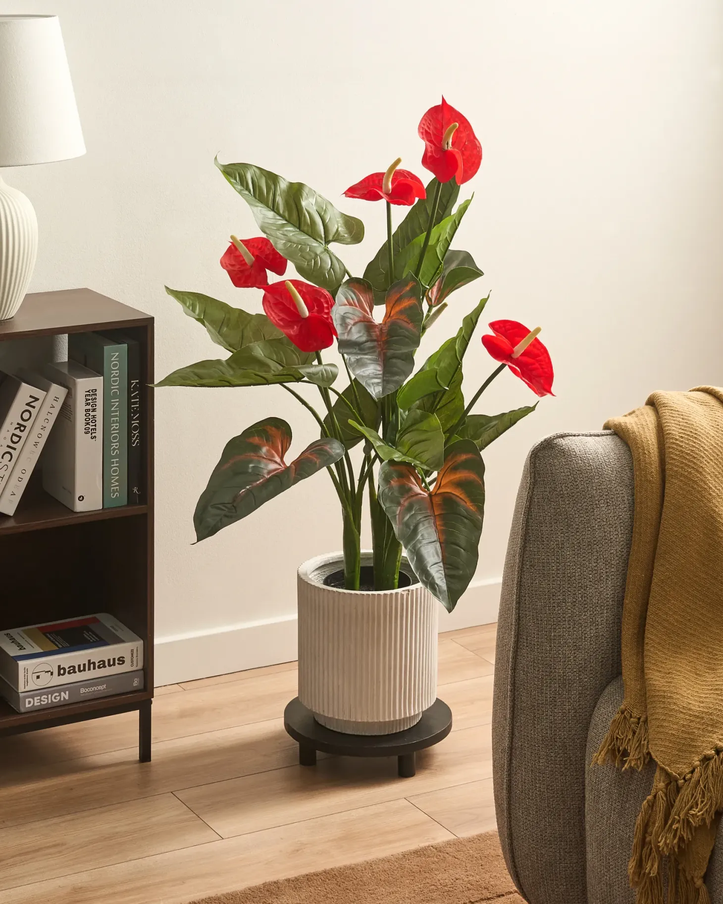 Sztuczna roślina ANTHURIUM 95 cm Zielony