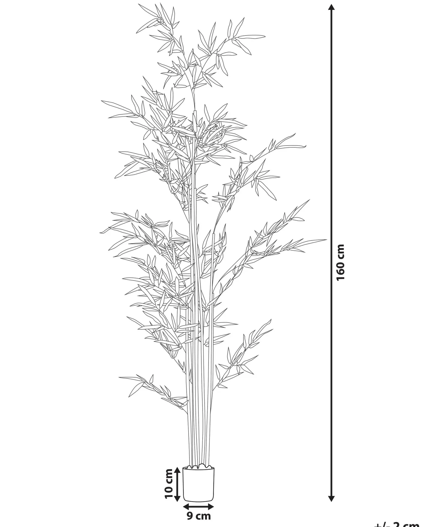 Sztuczna roślina BAMBUSA VULGARIS 160 cm Zielony